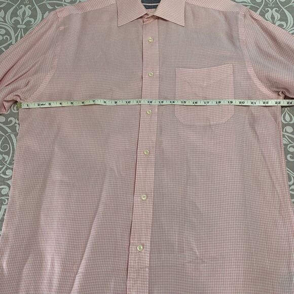 Daniel Cremieux Shirt Men Size 15.5 Pink Check Signature Collection Richard Vtg - Picture 5 of 7